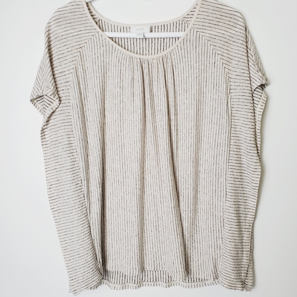 J. Jill Tops - Purejill Striped Linen Blend Top